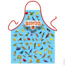 Birds blue apron