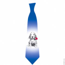 Cravatta cane con rosa