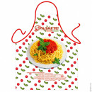 Grembiule spaghetti, pomodoro e basilico
