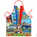 Paris Postcard apron