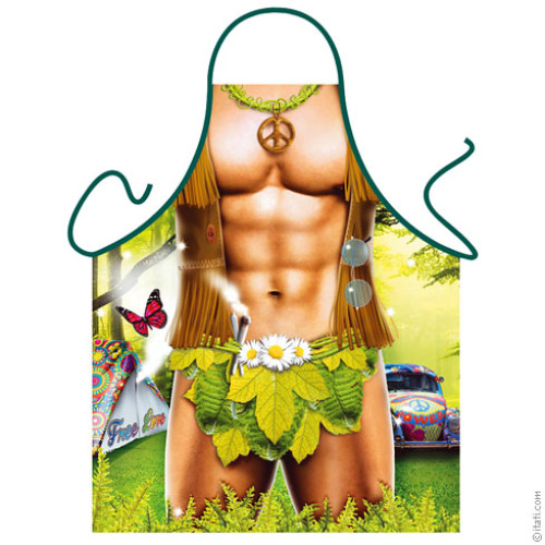 Hippie man apron