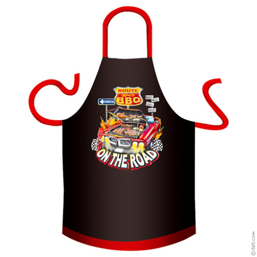 BBQ On The Road cotton apron