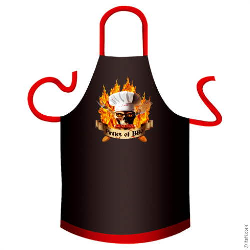 Pirates of BBQ cotton apron