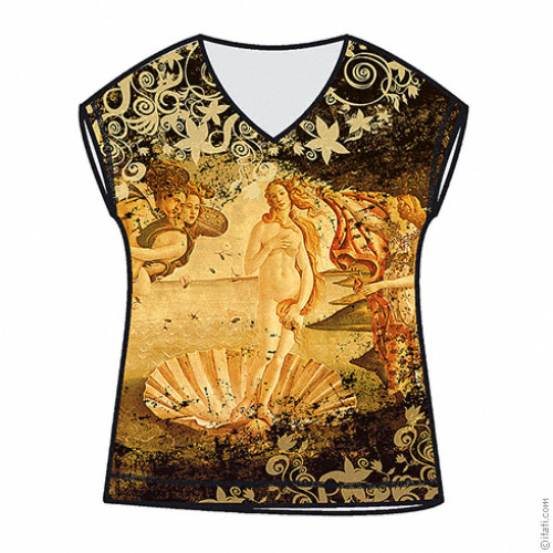 T-shirt moda Venere di Botticelli