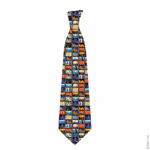 Italian art collage tie