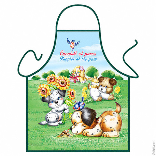 Puppies at the Park apron FOR CHILDREN