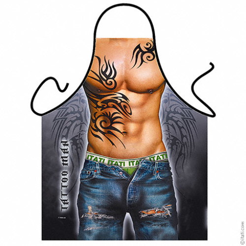 Tattoo man apron