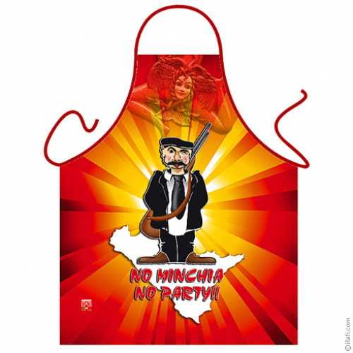 No Minchia No Party apron