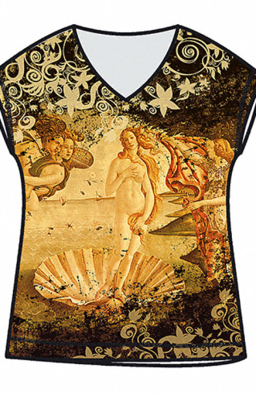 T-shirt moda Venere di Botticelli
