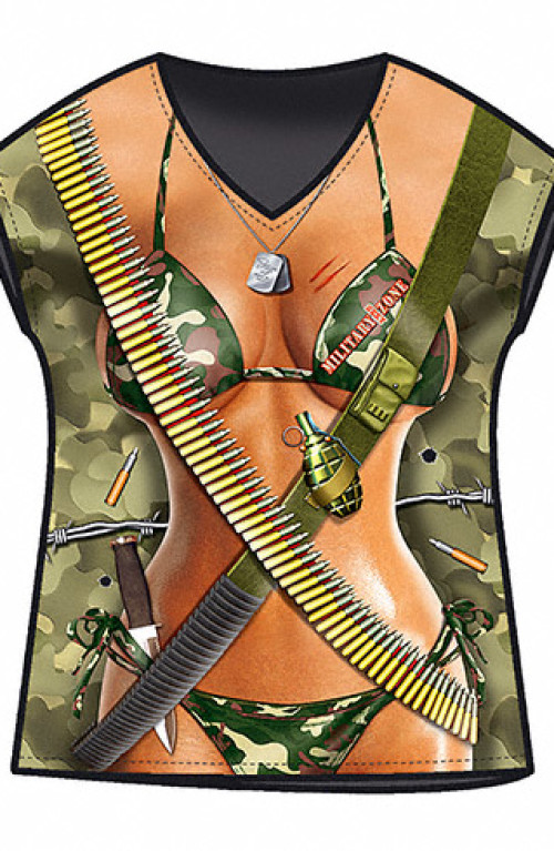 T-shirt sexy Donna Militare