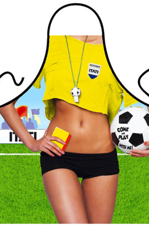 Sexy referee woman apron