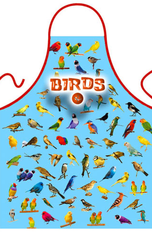 Birds blue apron - it