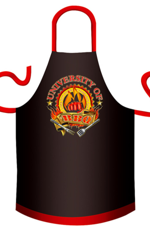 University of BBQ cotton apron