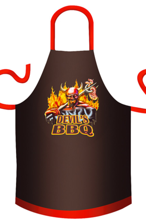 Devil's BBQ cotton apron