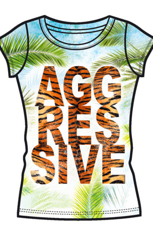 FASHION WOMAN T-SHIRT Aggressive