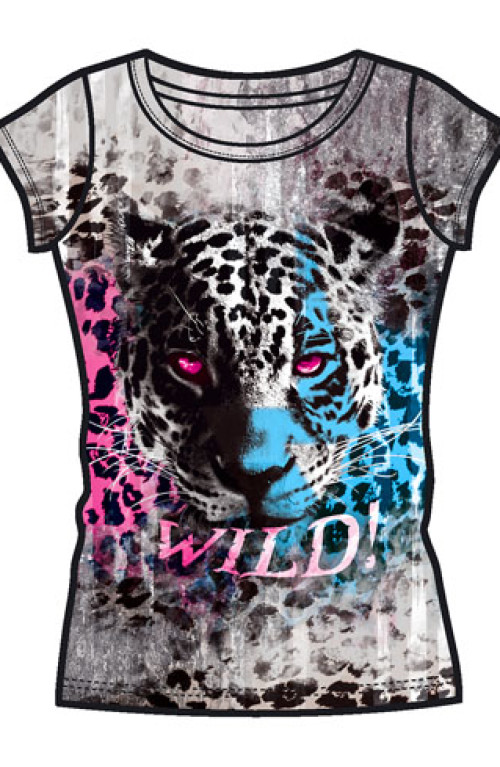 T-SHIRT FASHION DONNA Leopardo