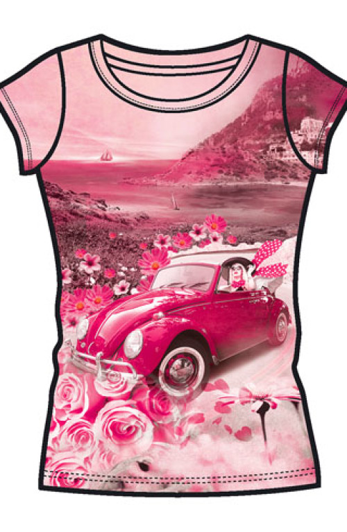 T-SHIRT FASHION DONNA Auto d'epoca