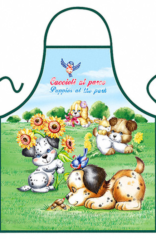 Puppies at the Park apron FOR CHILDREN
