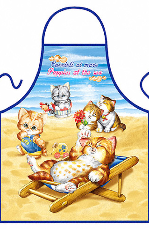 Puppies at the Beach apron FOR CHILDREN