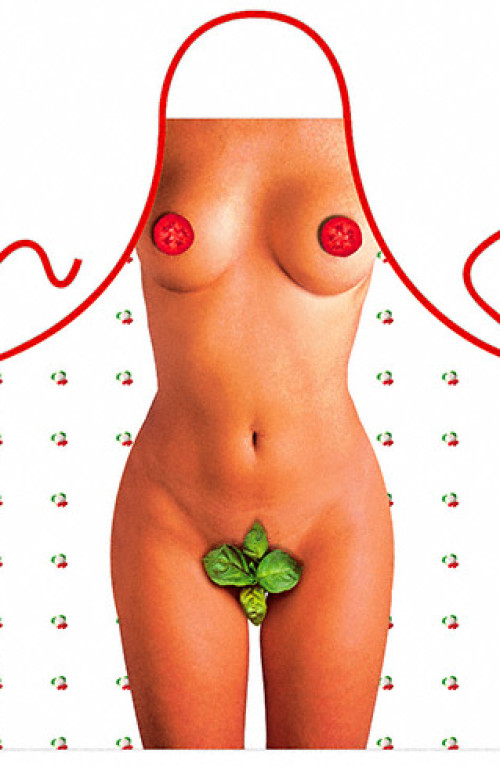 Tomato and basil woman apron