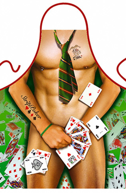 Strip Poker Man apron