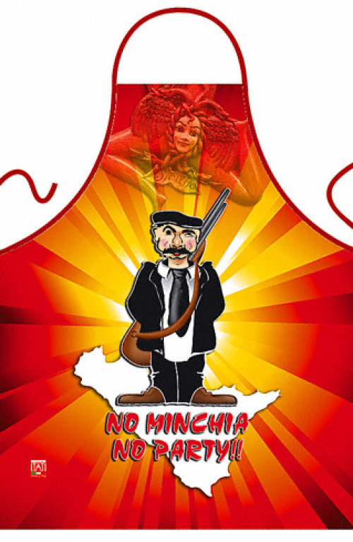 No Minchia No Party apron